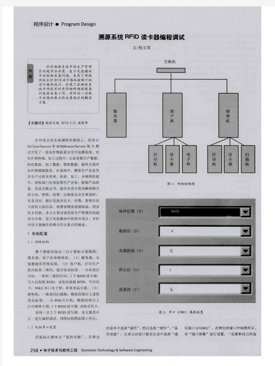 溯源系统RFID读卡器编程调试