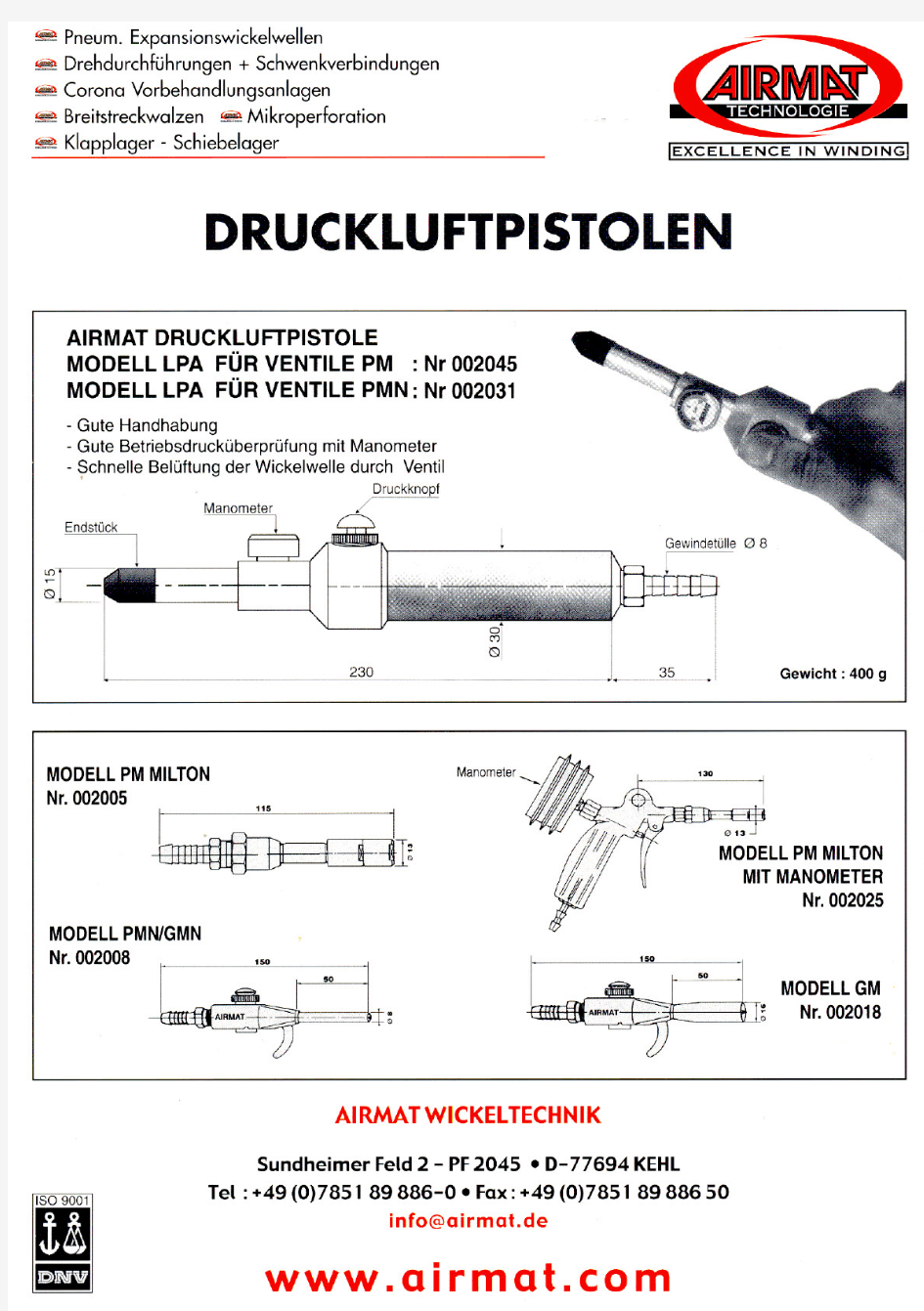 AIRMAT DRUCKLUFTPISTOLE 2045 2031