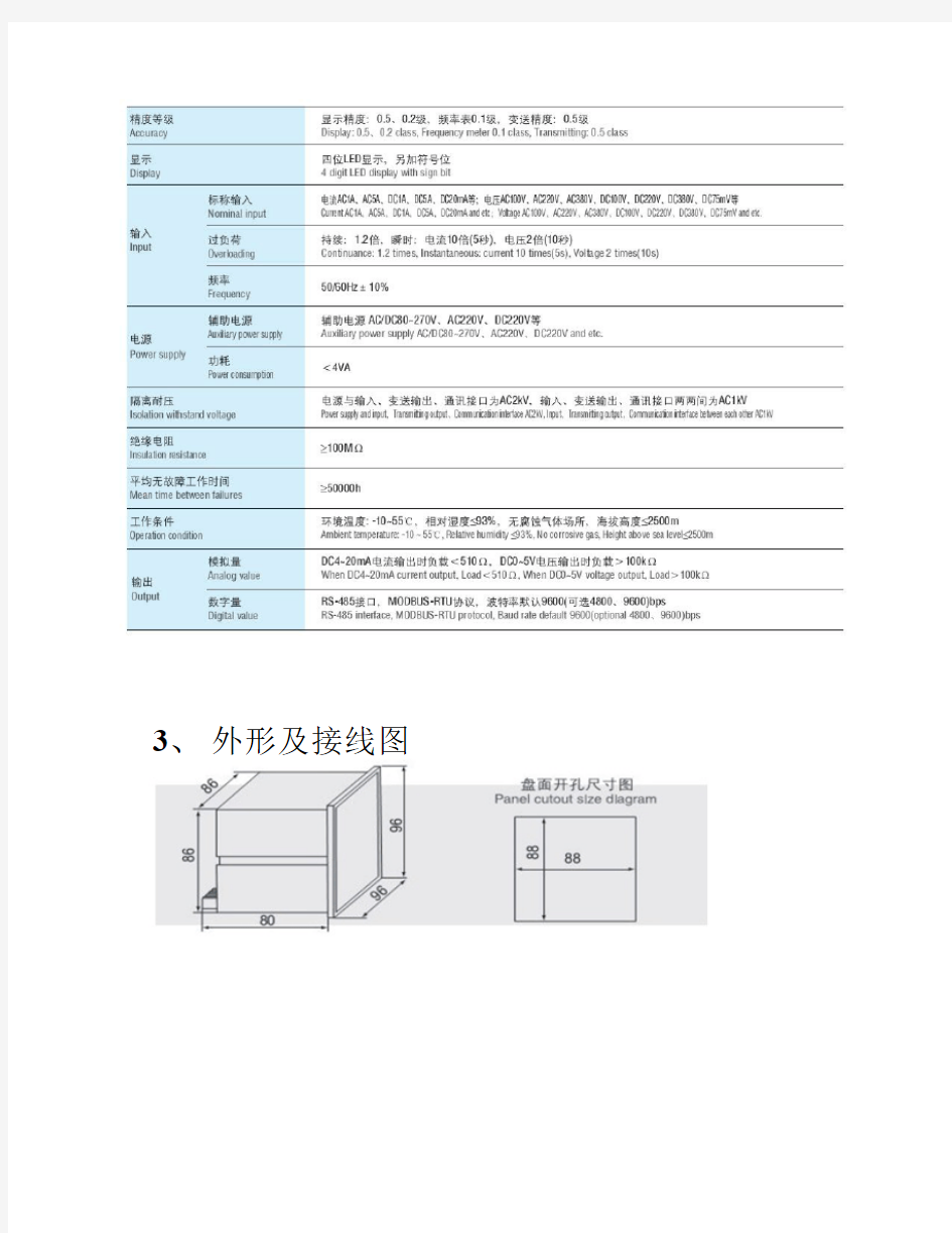 SD96-DVM单相电压表说明书