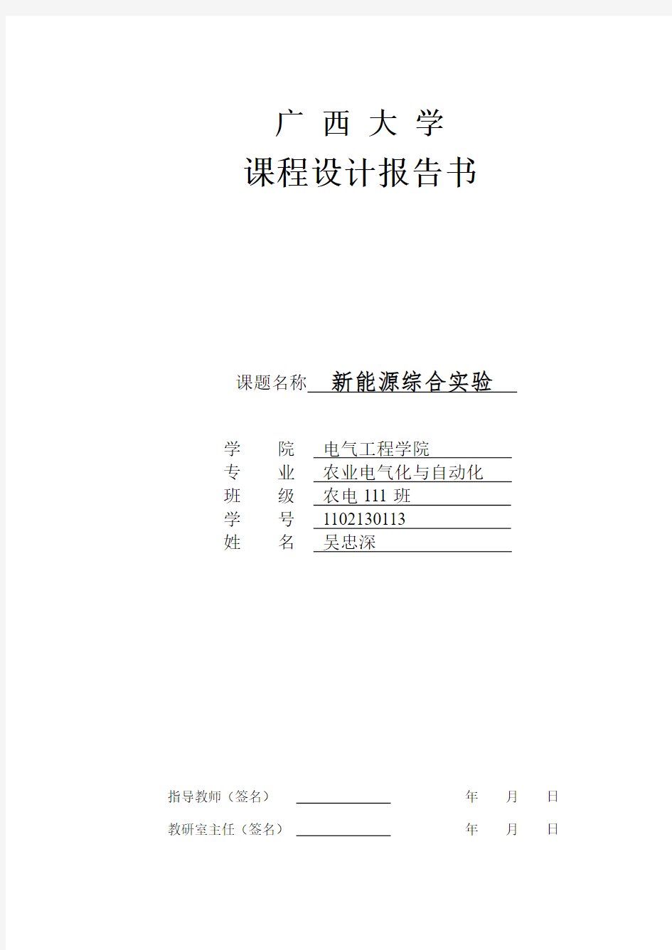 新能源综合实验报告完整版上交板.pdf
