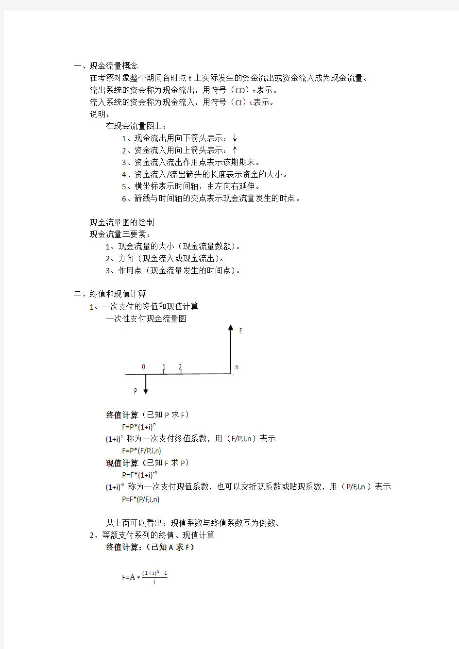 资金的时间价值的计算及应用