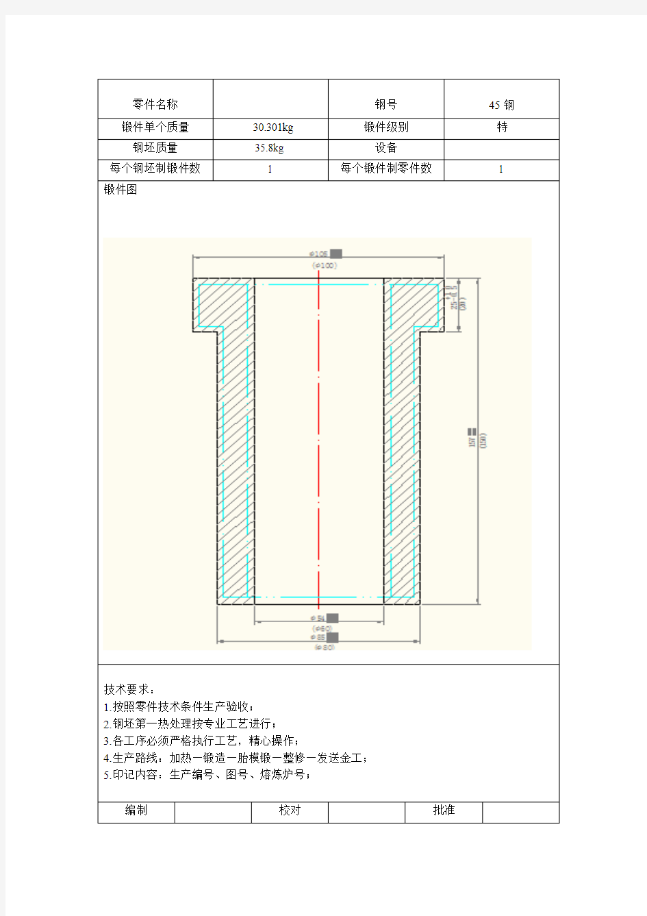 锻造工艺锻件图