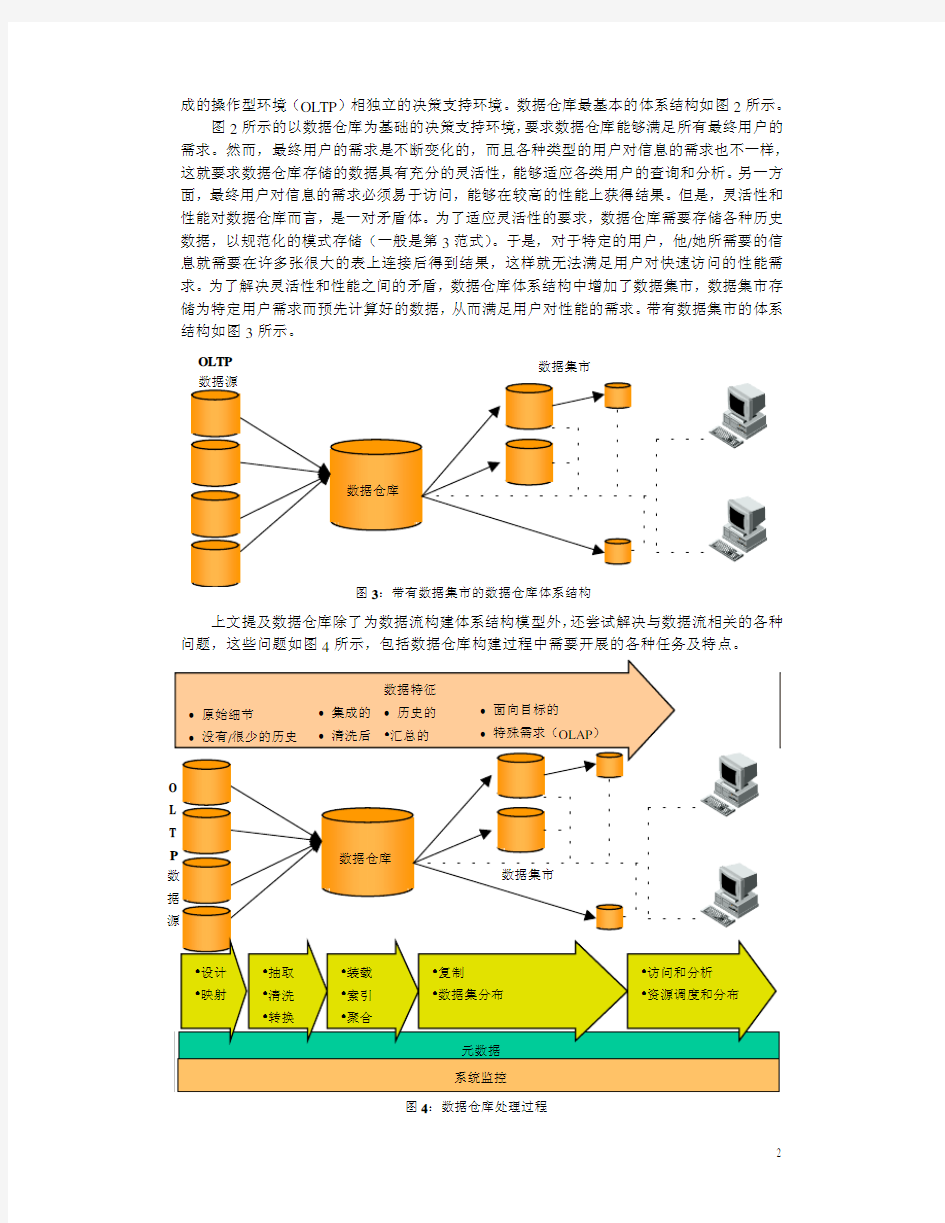 数据仓库和数据集市