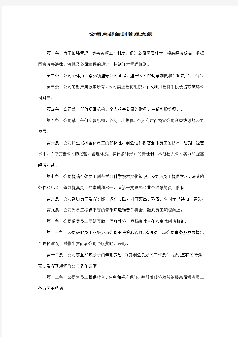 公司内部细则管理大纲.docx