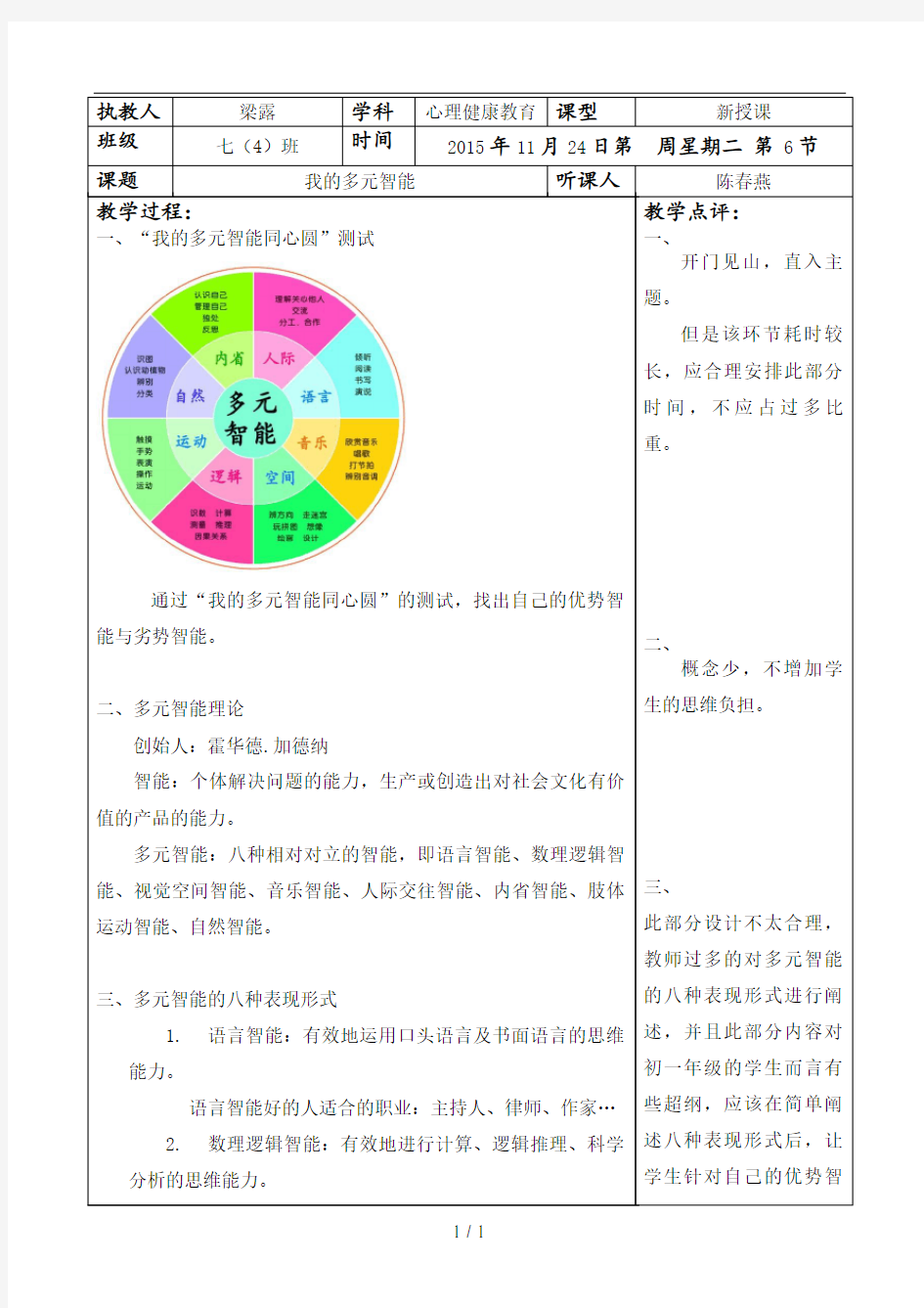 心理健康教育听课记录3