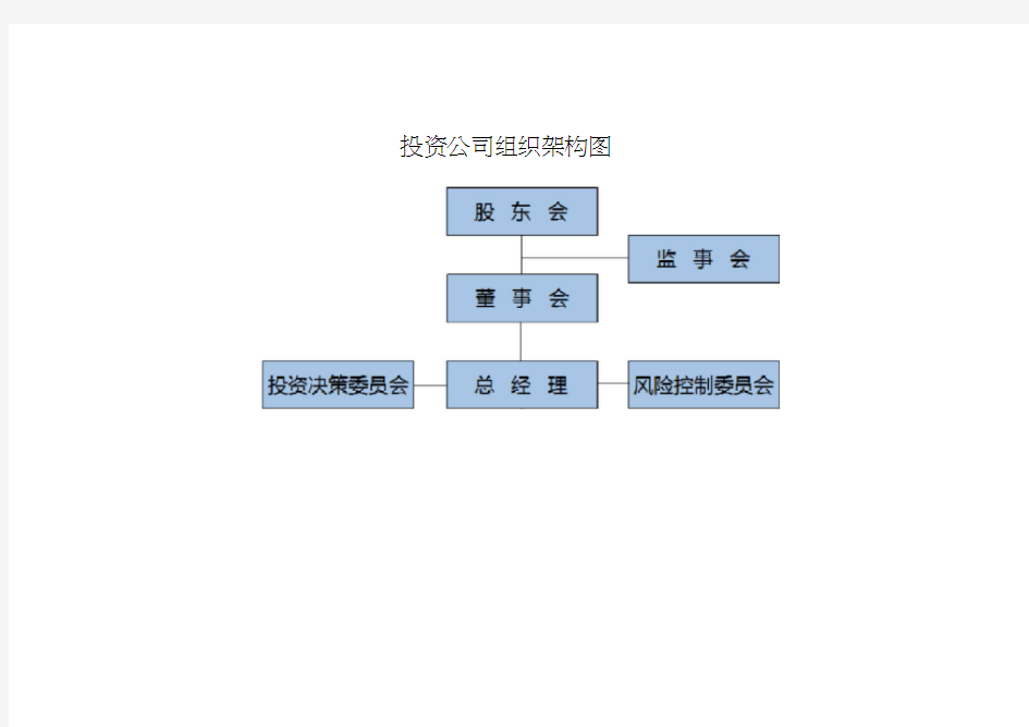 投资集团公司组织架构和运作经过流程