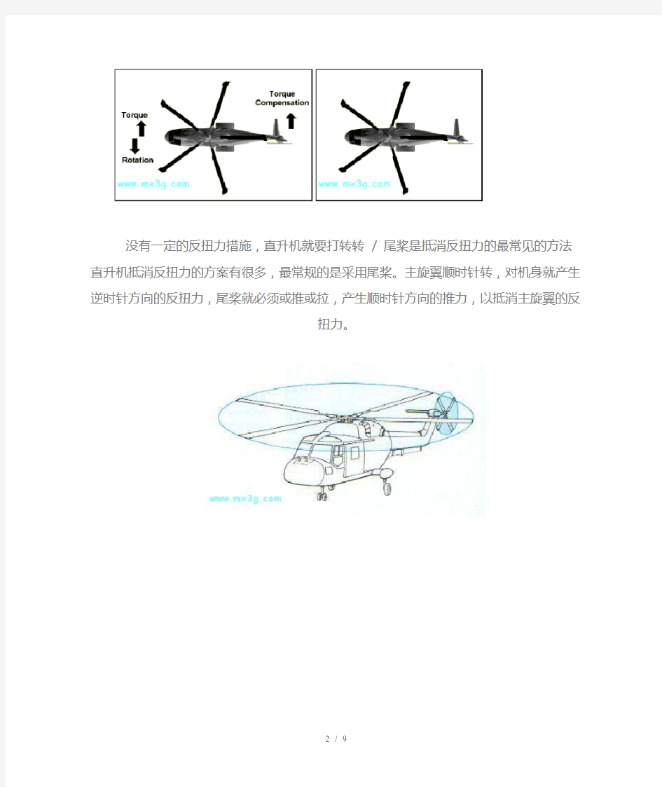 直升机飞行原理(图解)