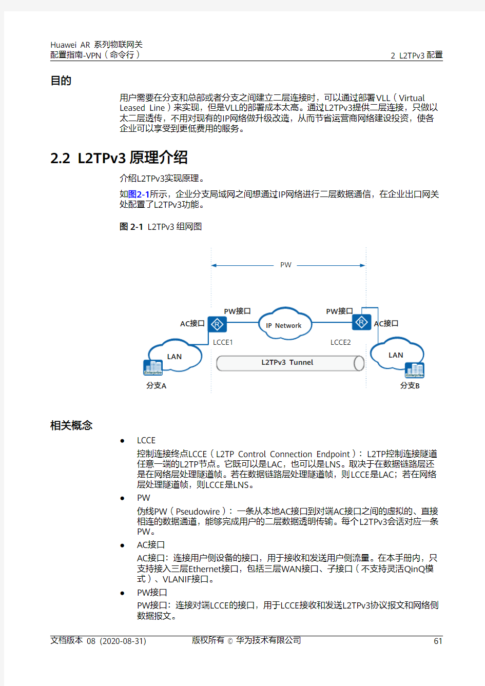 华为AR系列路由器 01-02 L2TPv3配置