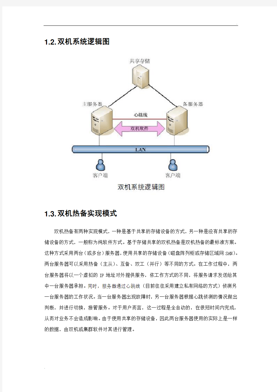 双机热备搭建系统解决方案