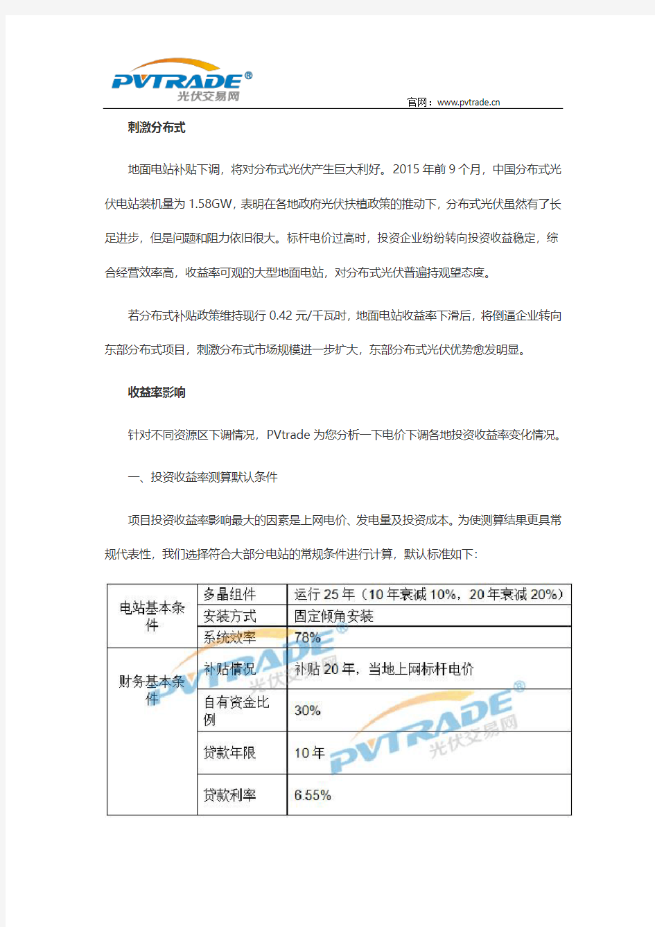 【光伏政策解读】光伏标杆电价下调原因及收益率影响分析