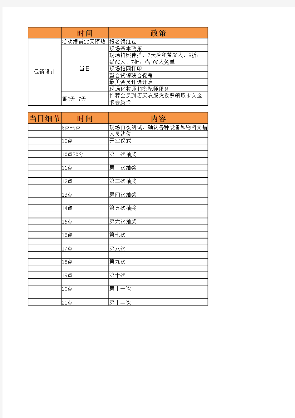 服装品牌新店开业活动方案