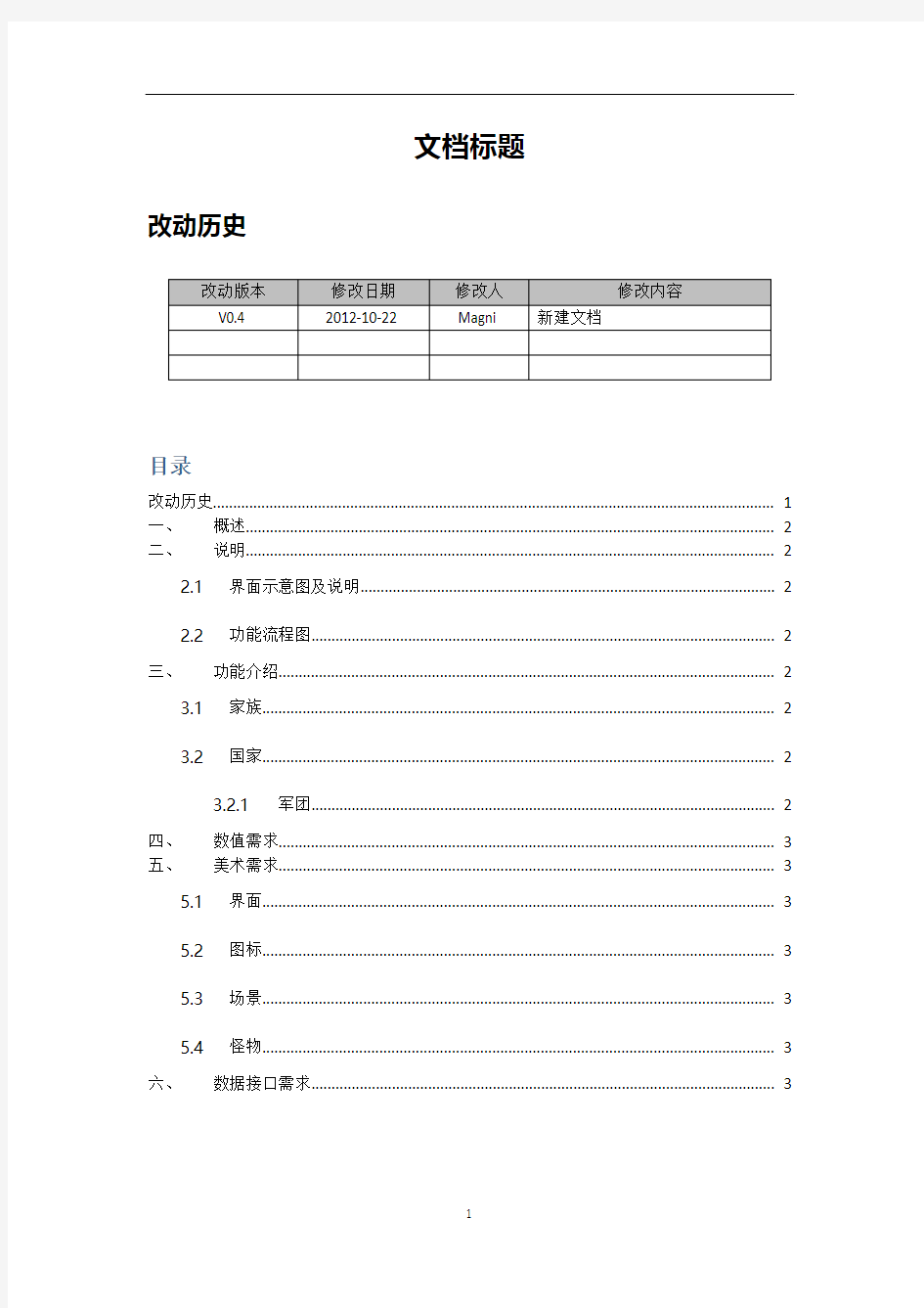 设计文档模板及验收标准