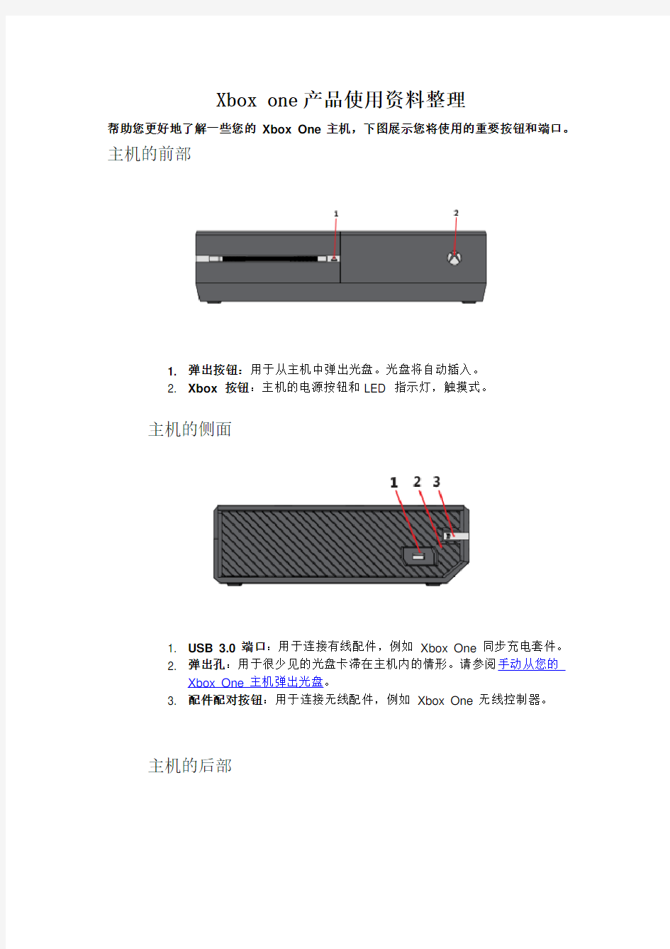 Xbox one操作手册