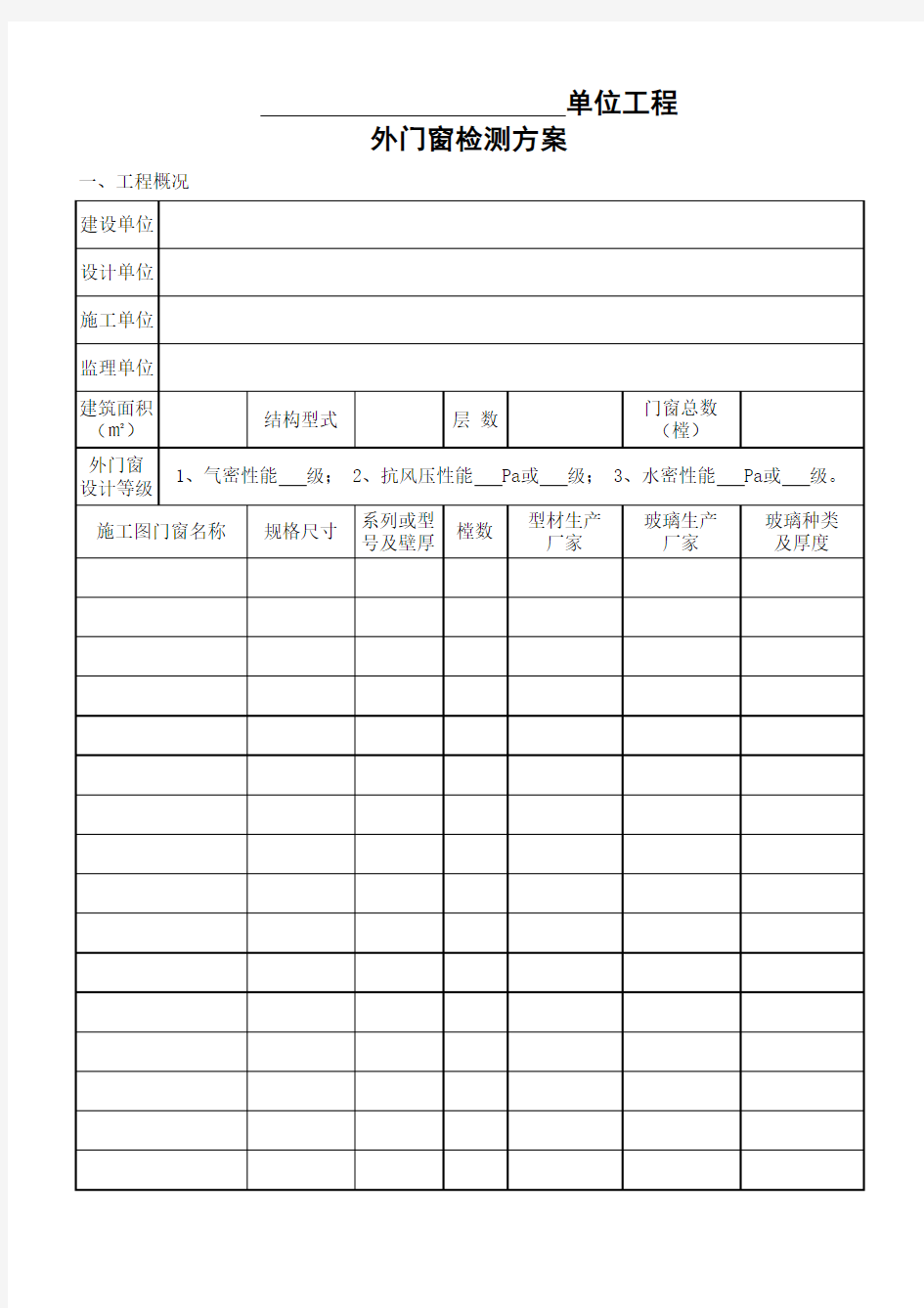 门窗检测方案