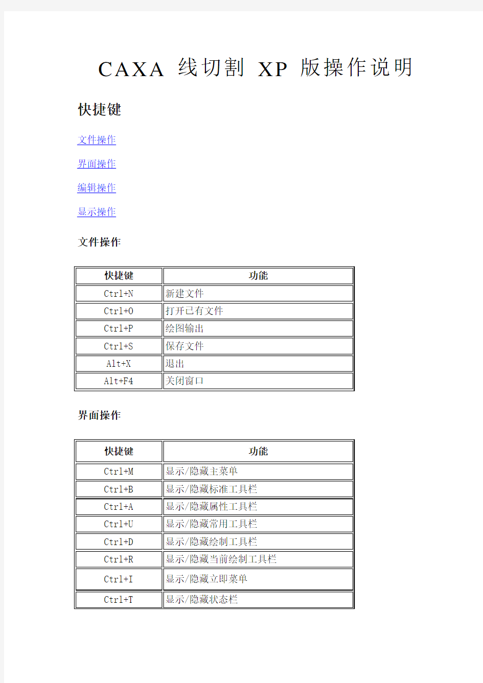 CAXA线切割XP操作说明