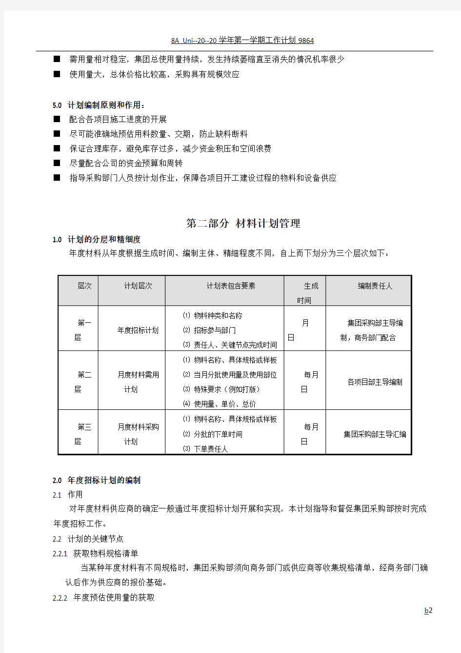 材料采购计划管理办法