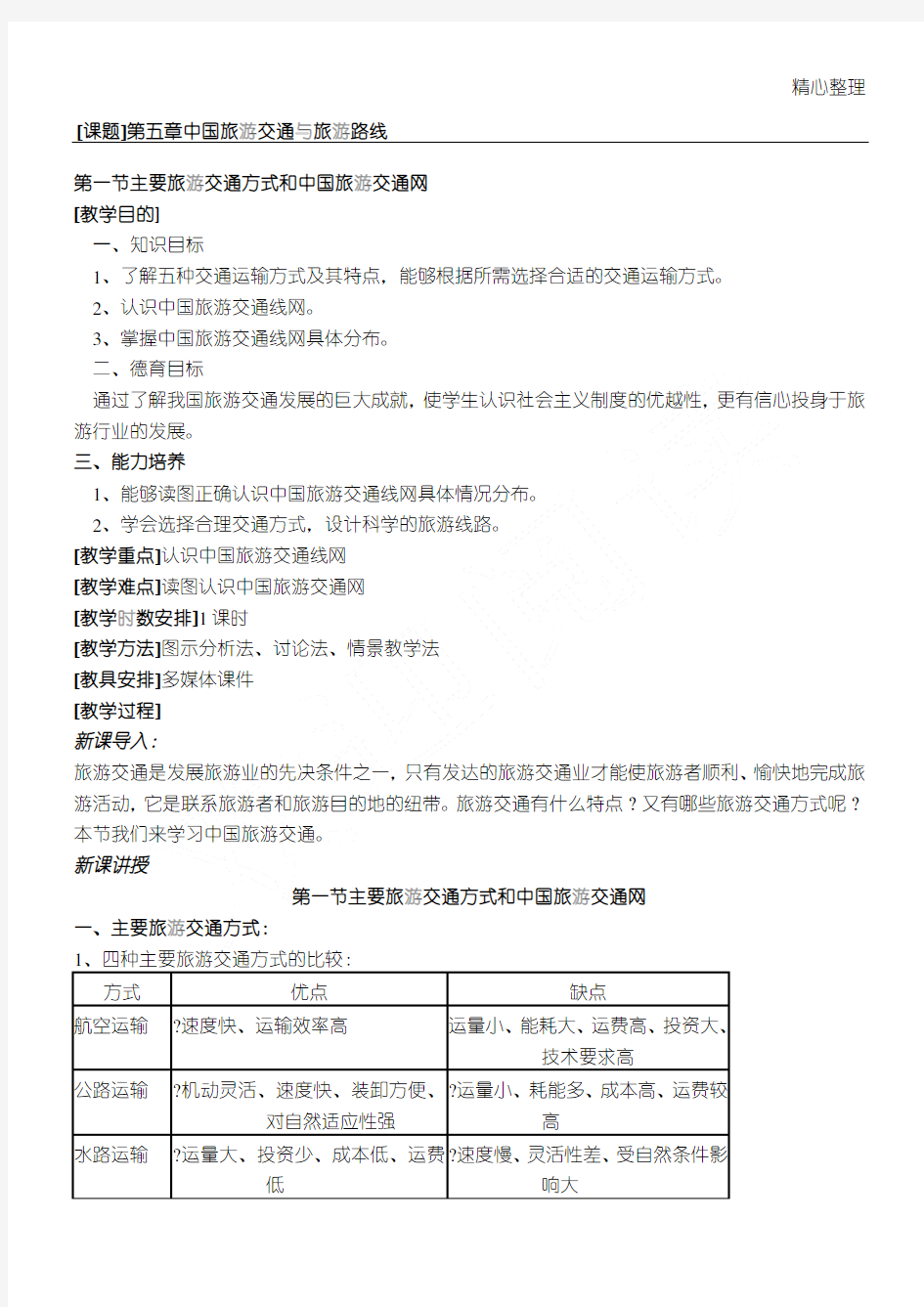 主要旅游交通方式和中国旅游交通网