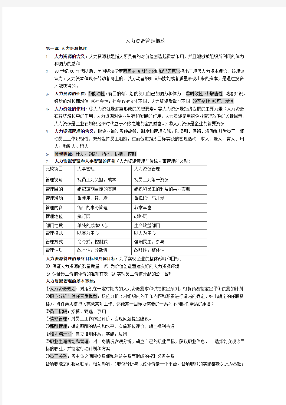 人力资源管理概论-董克用版