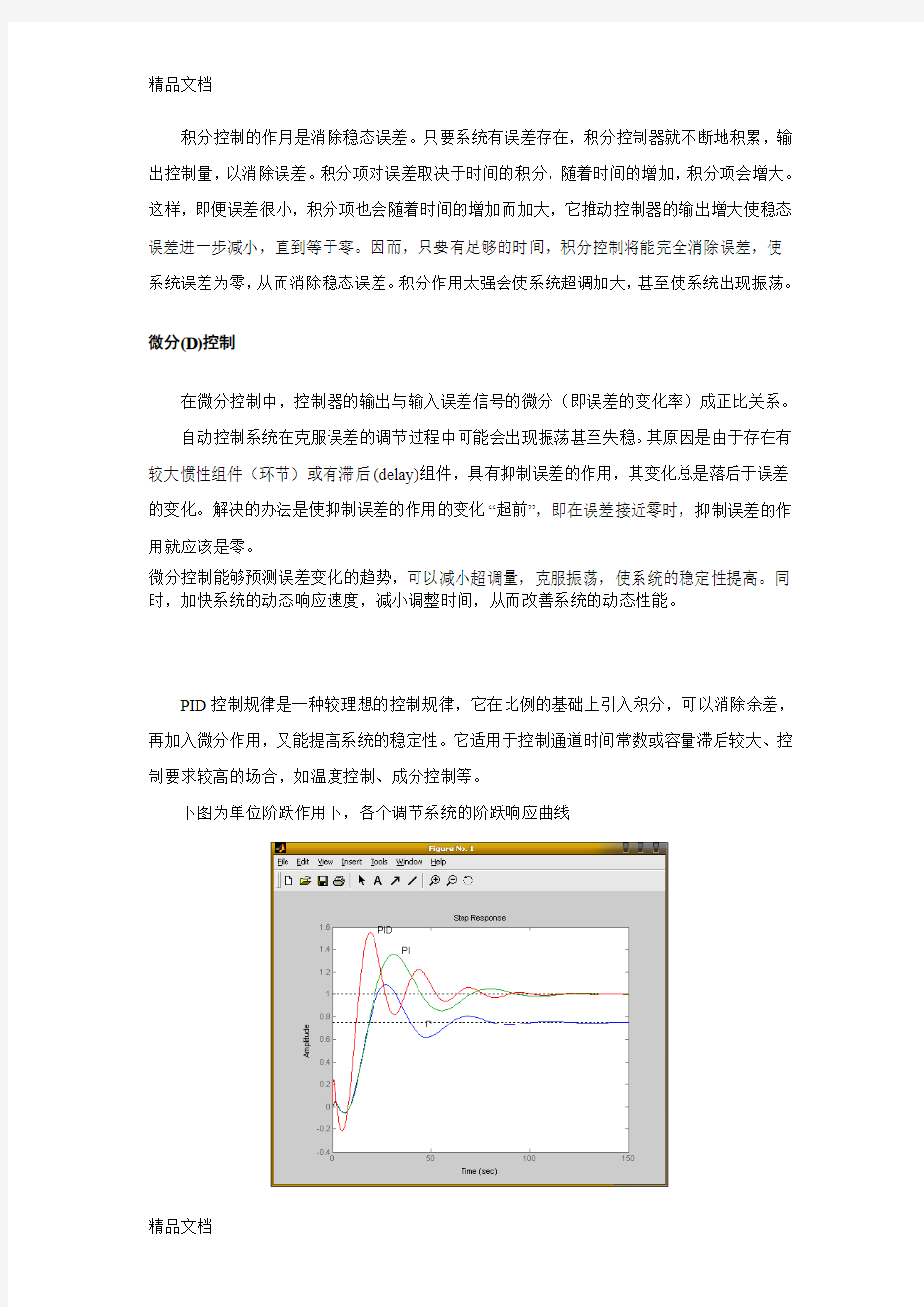 最新北京工业大学自动控制原理实验八--基于MATLAB的PID控制研究