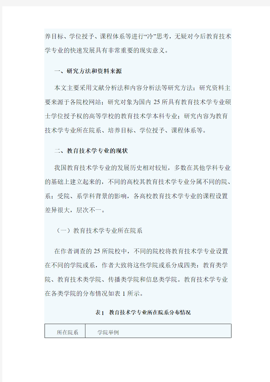 教育技术学专业的现状与发展趋势