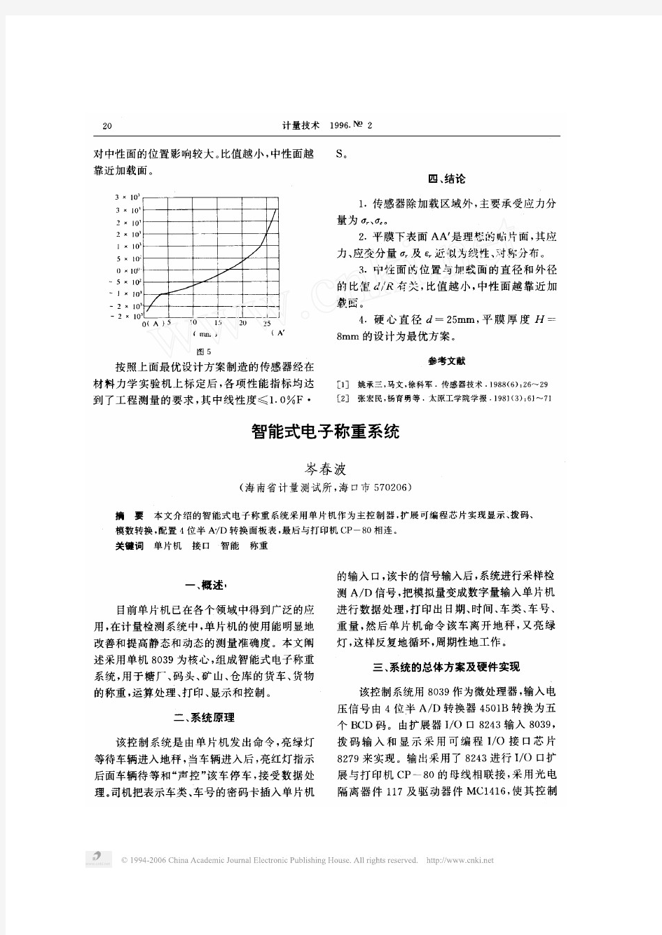 智能式电子称重系统