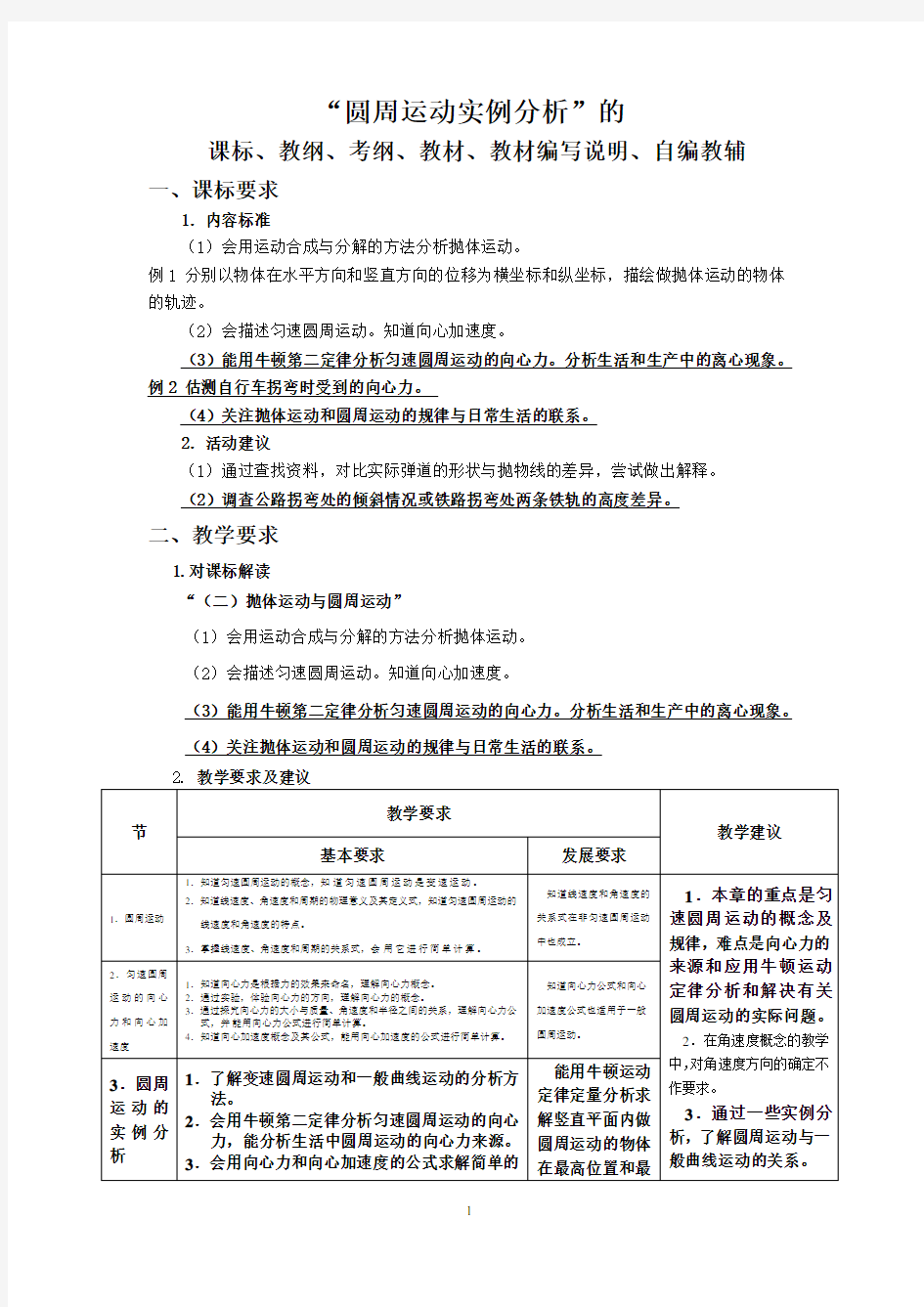 圆周运动实例分析的全面分析