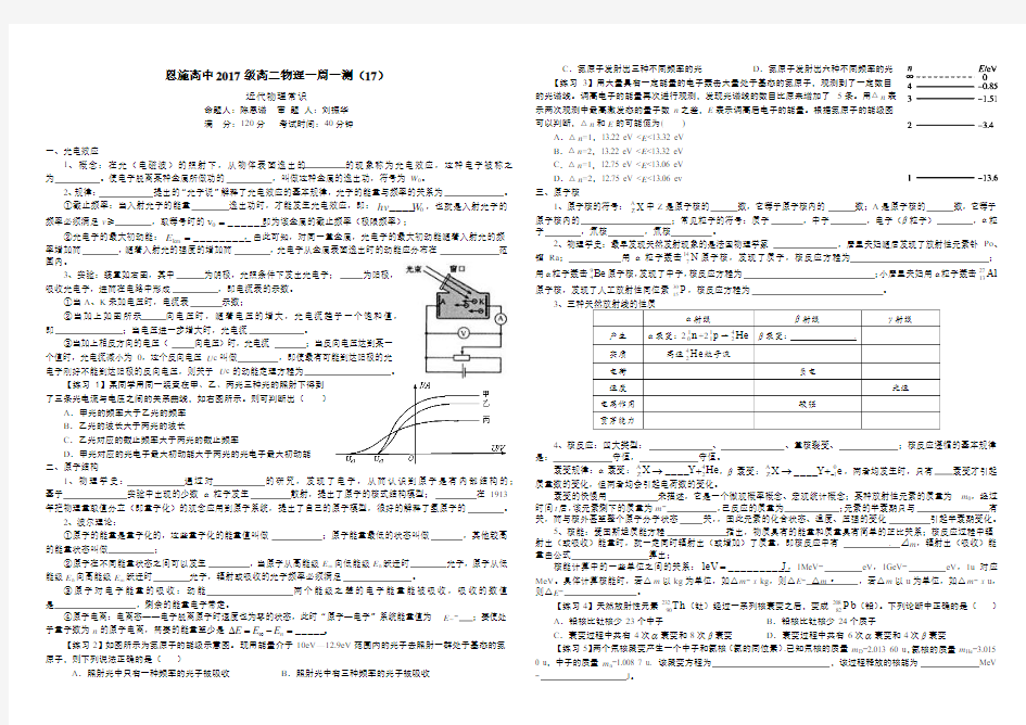 近代物理学常识