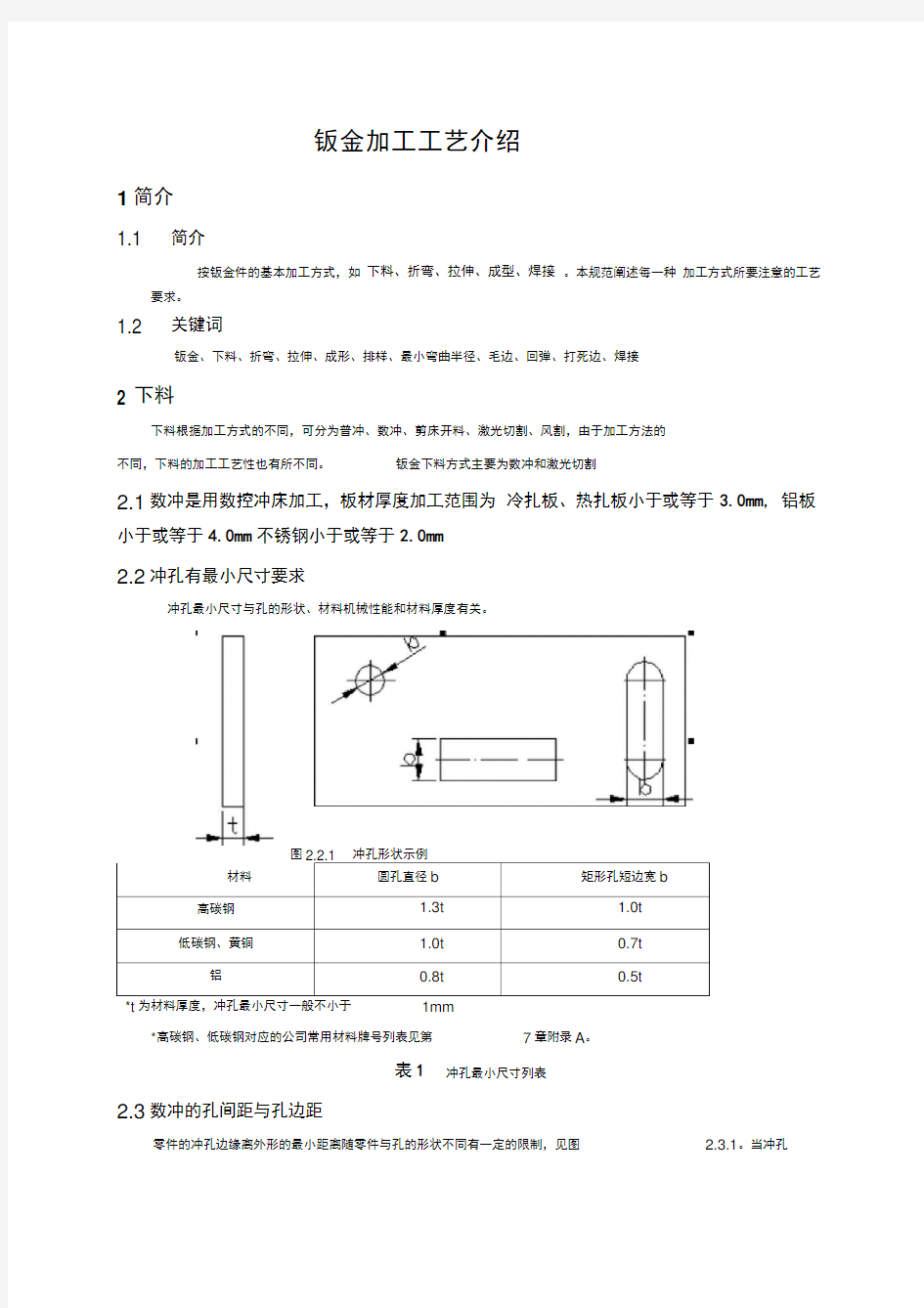 钣金加工工艺培训材料