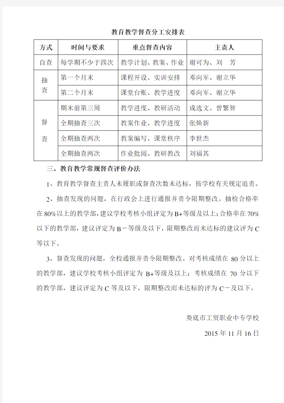 教学常规督查方案