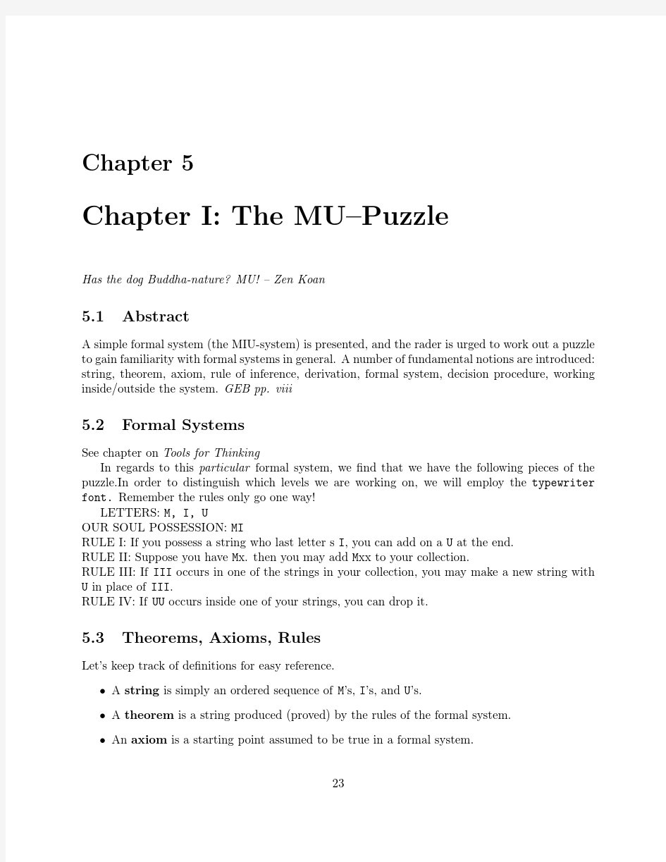 Chapter 5 Chapter I_The MU-puzzle