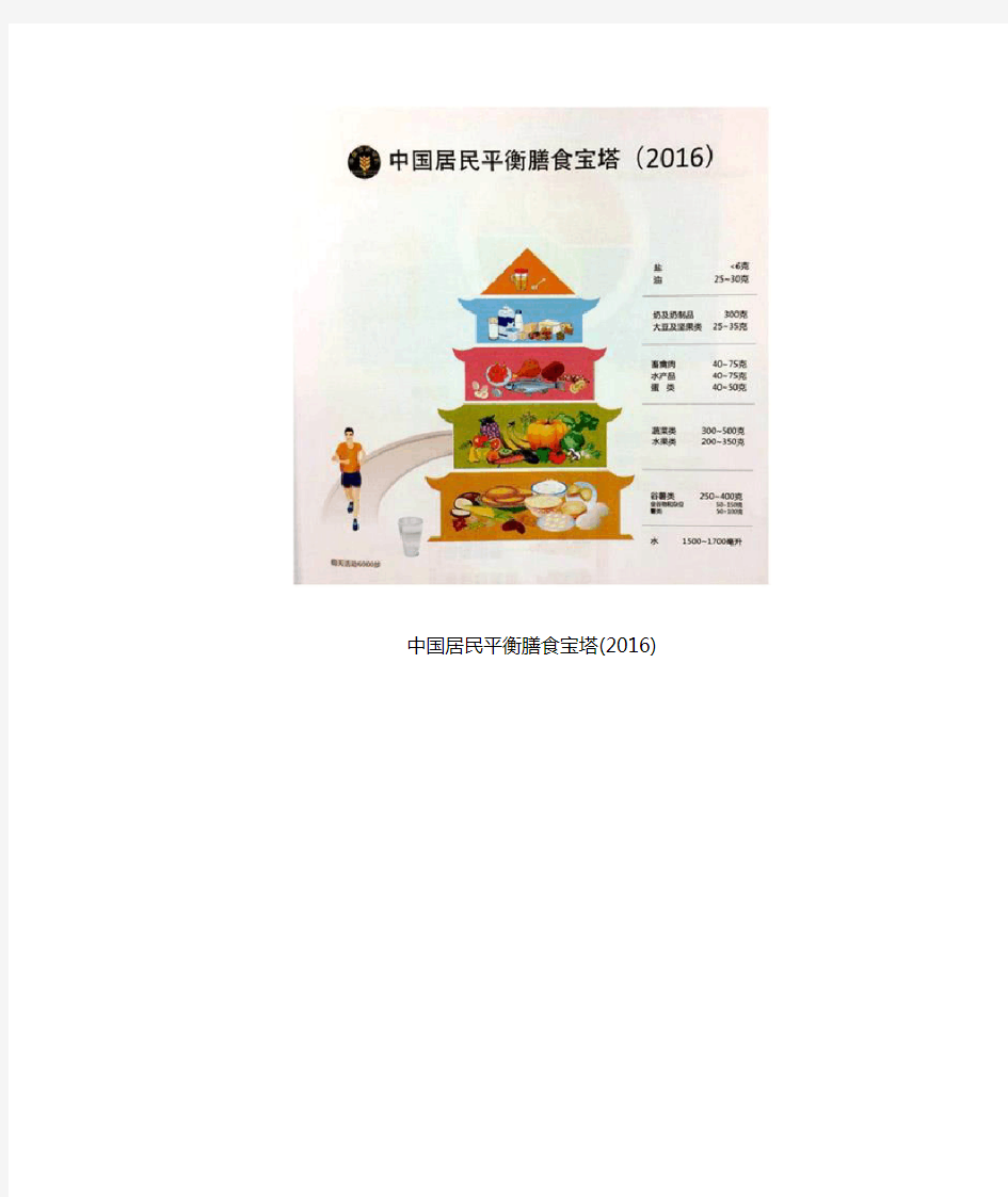 2016中国居民膳食指南