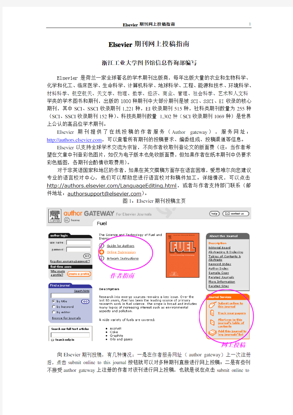 Elsevier投稿指南