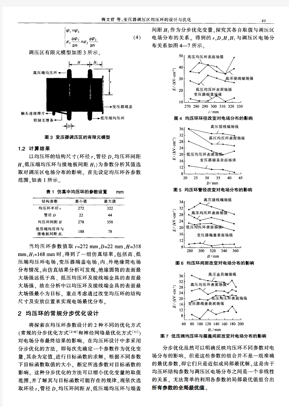 变压器调压区均压环的设计与优化