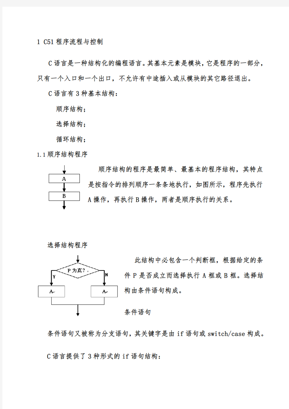 单片机C51程序结构