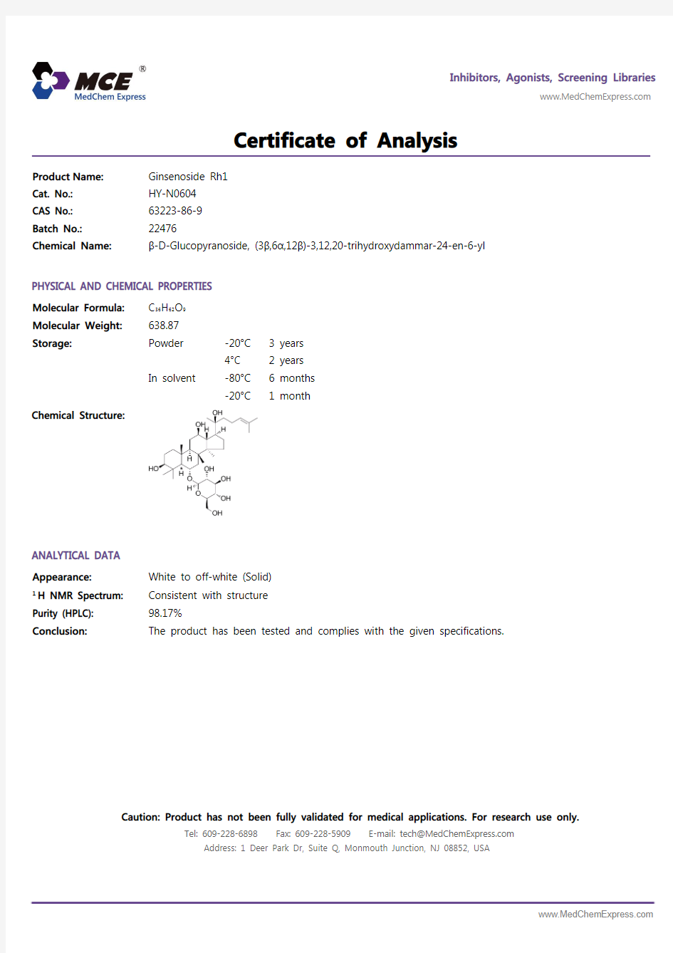 Ginsenoside_Rh1_COA_22476_MedChemExpress