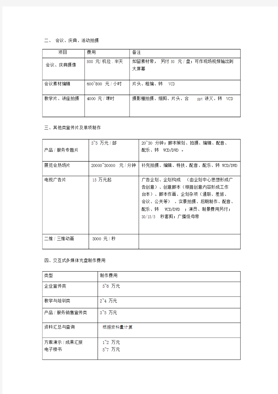 影视广告制作报价单().doc