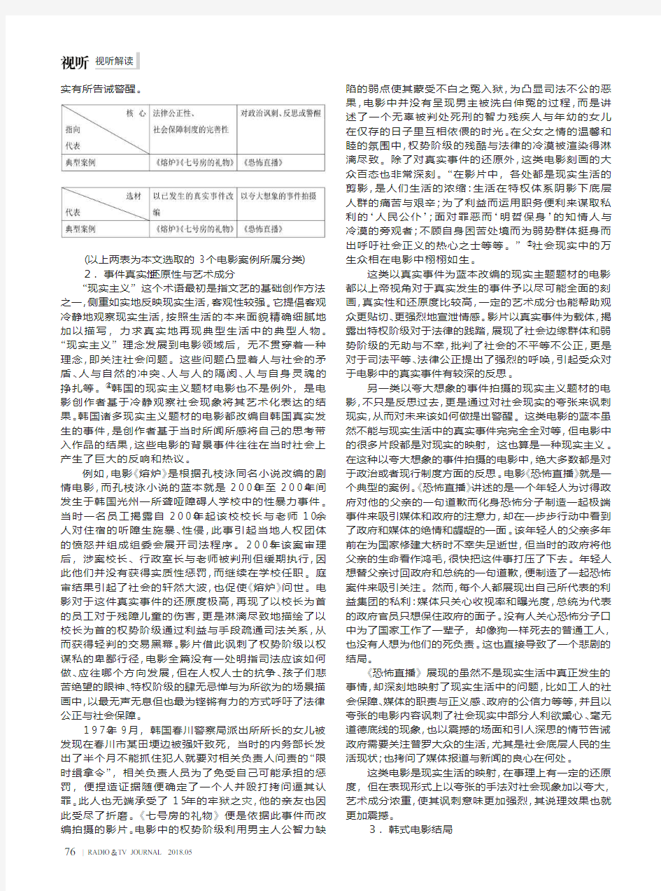 浅析韩国现实主义题材电影背景及特点