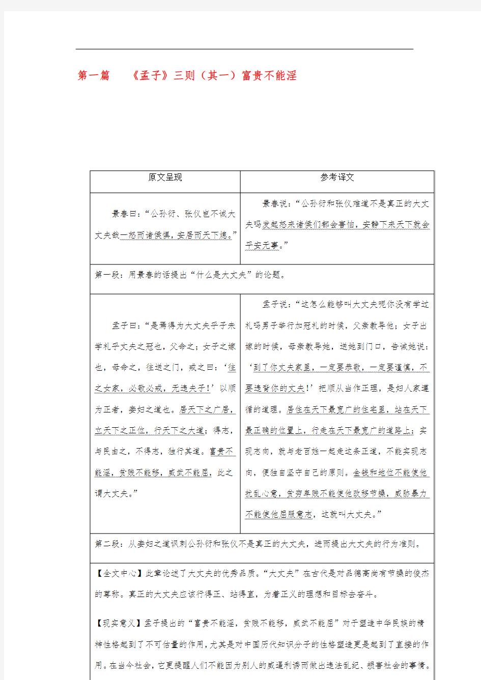 吉林省2018年中考语文-课内文言文专题训练