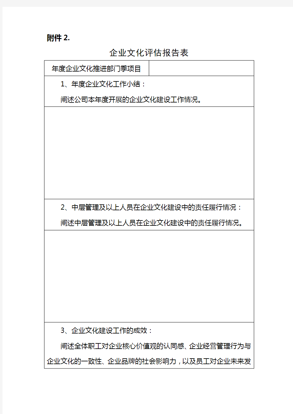 13.企业文化评估报告表