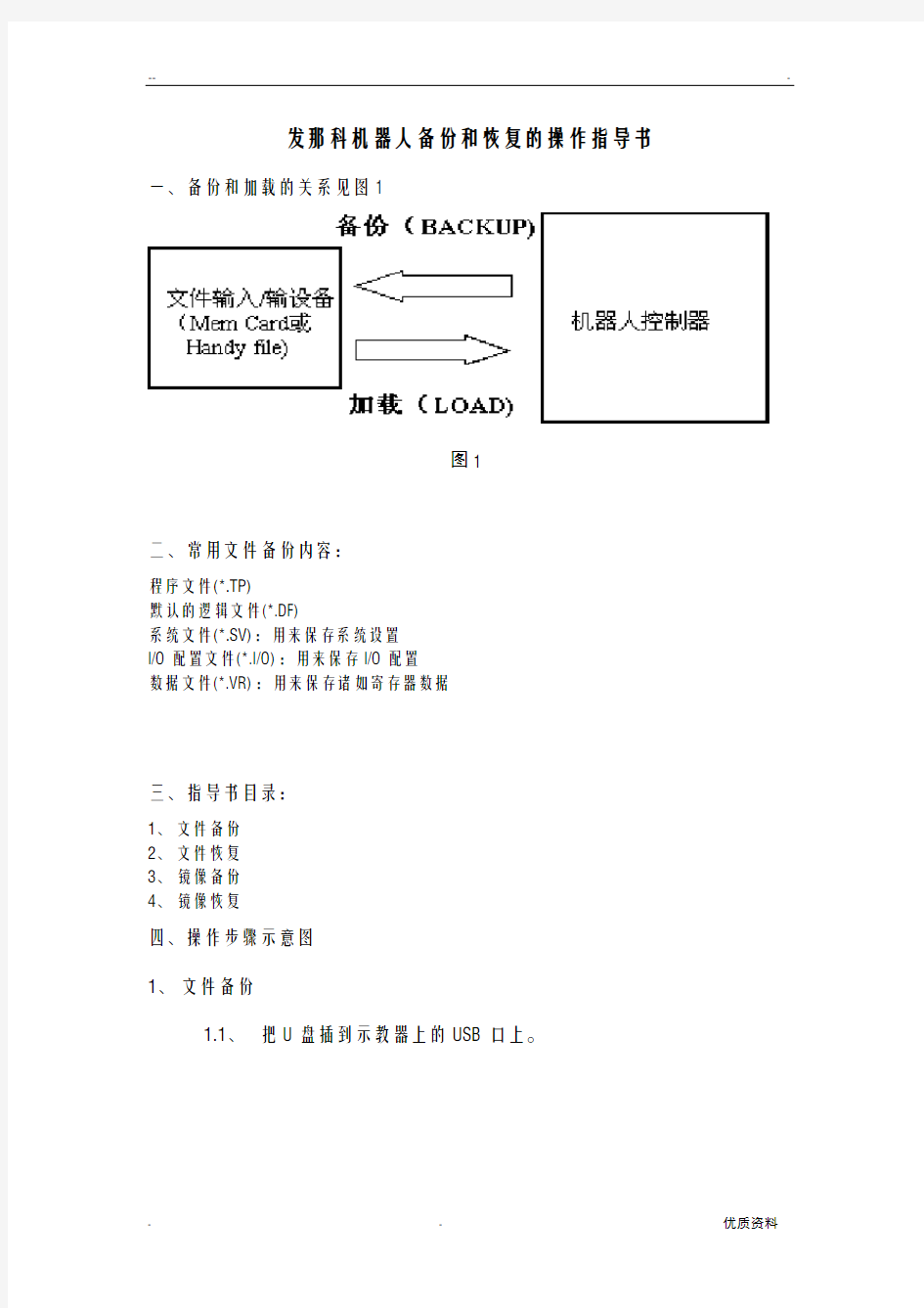 发那科机器人备份和恢复操作