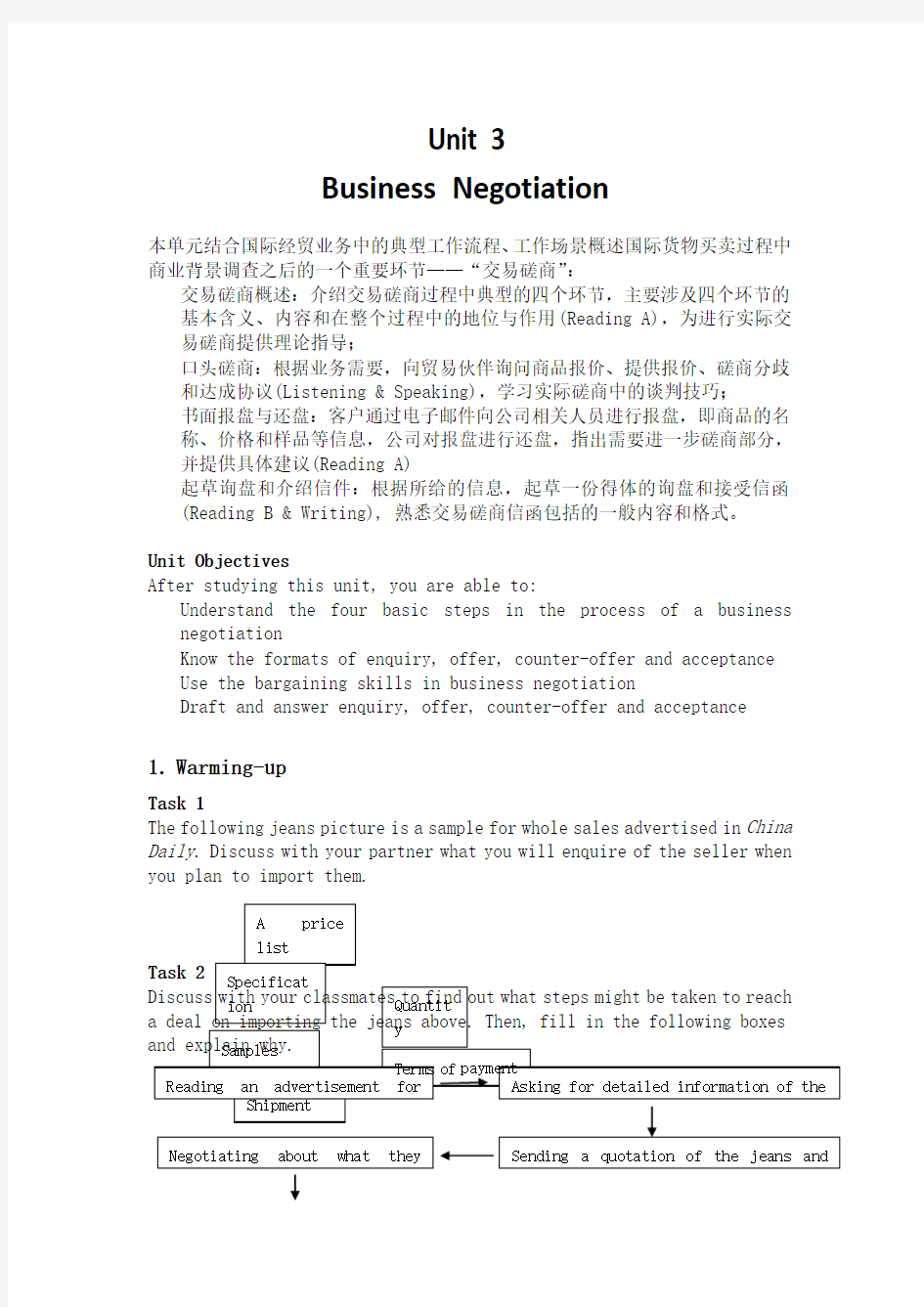 新职业英语_经贸英语教案