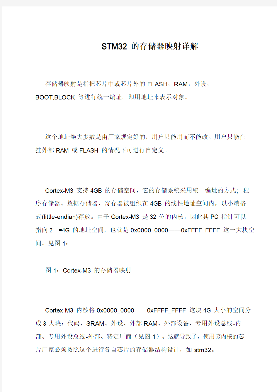 STM32的存储器映射详解