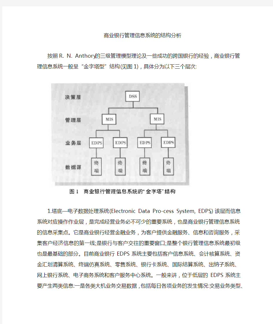 商业银行管理信息系统的结构分析