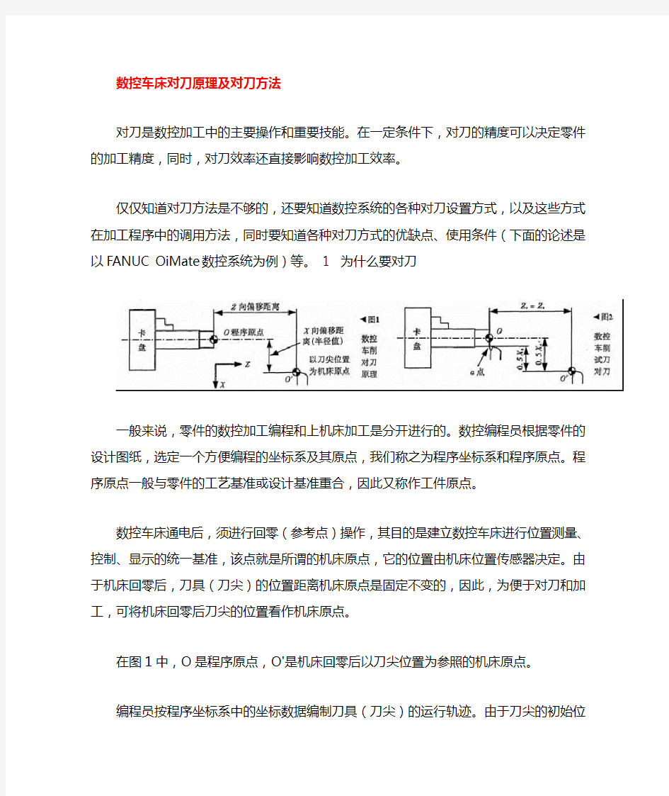 数控车床对刀原理及方法步骤(实用详细)