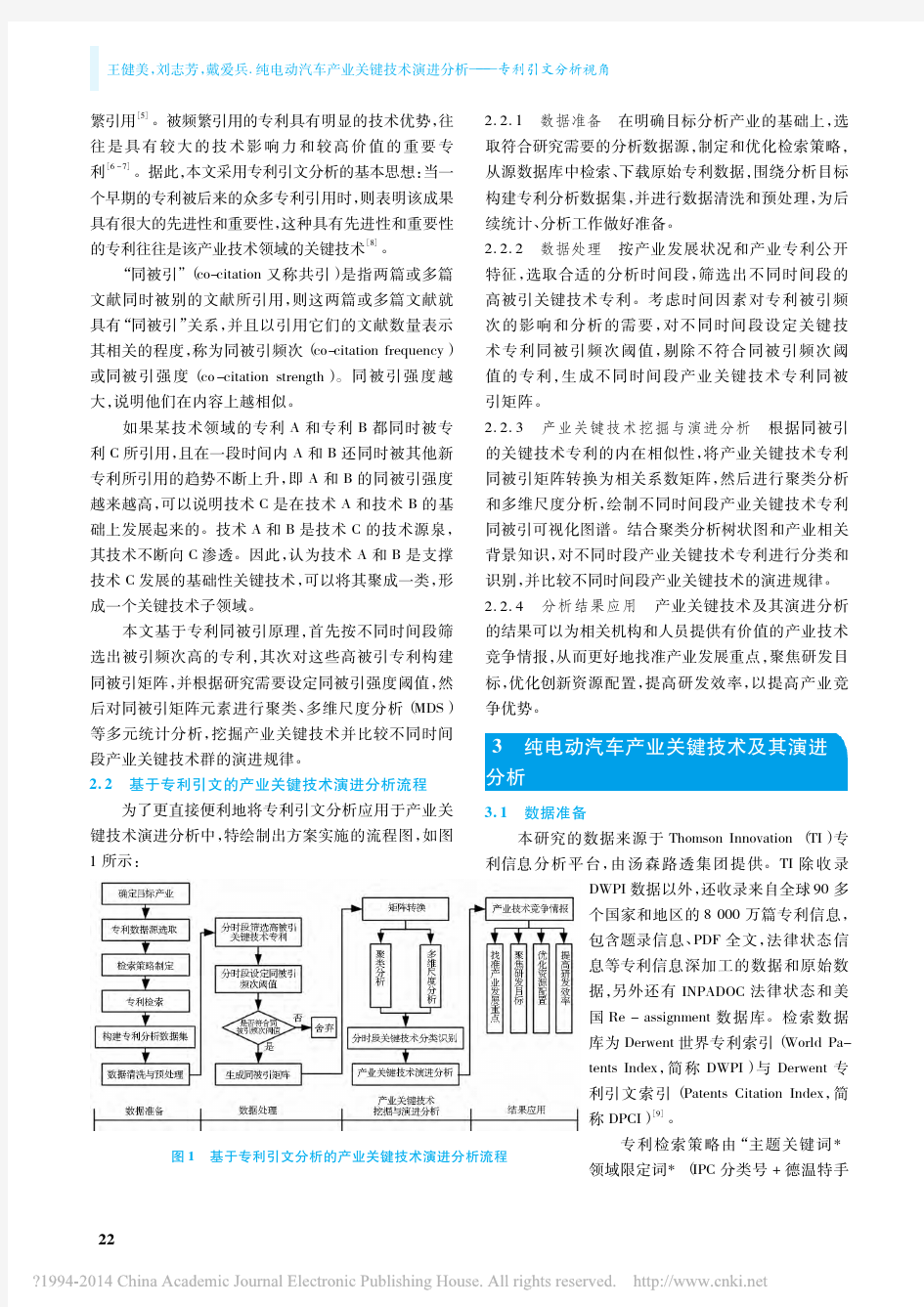 纯电动汽车产业关键技术演进分析_专利引文分析视角