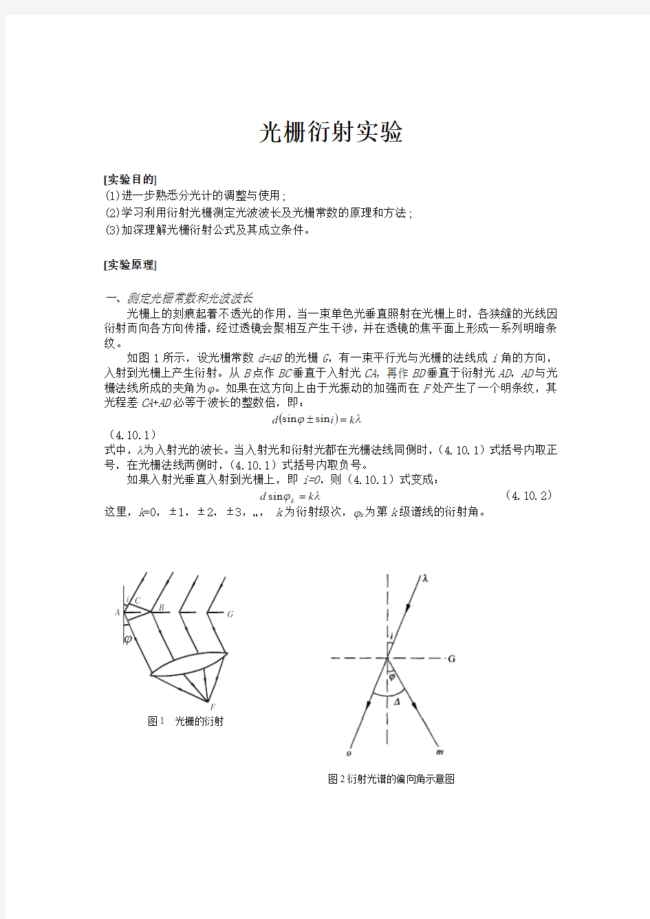 光栅衍射