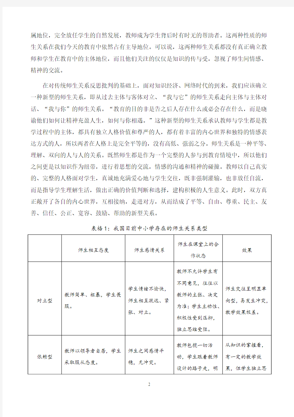 如何构建和谐、民主的师生关系