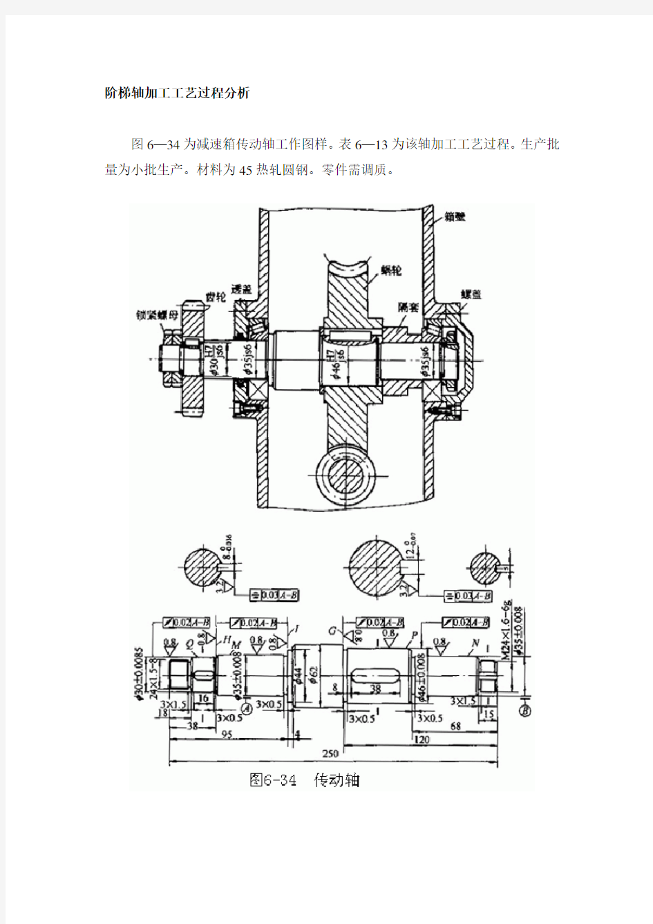 典型轴类零件加工工艺分析