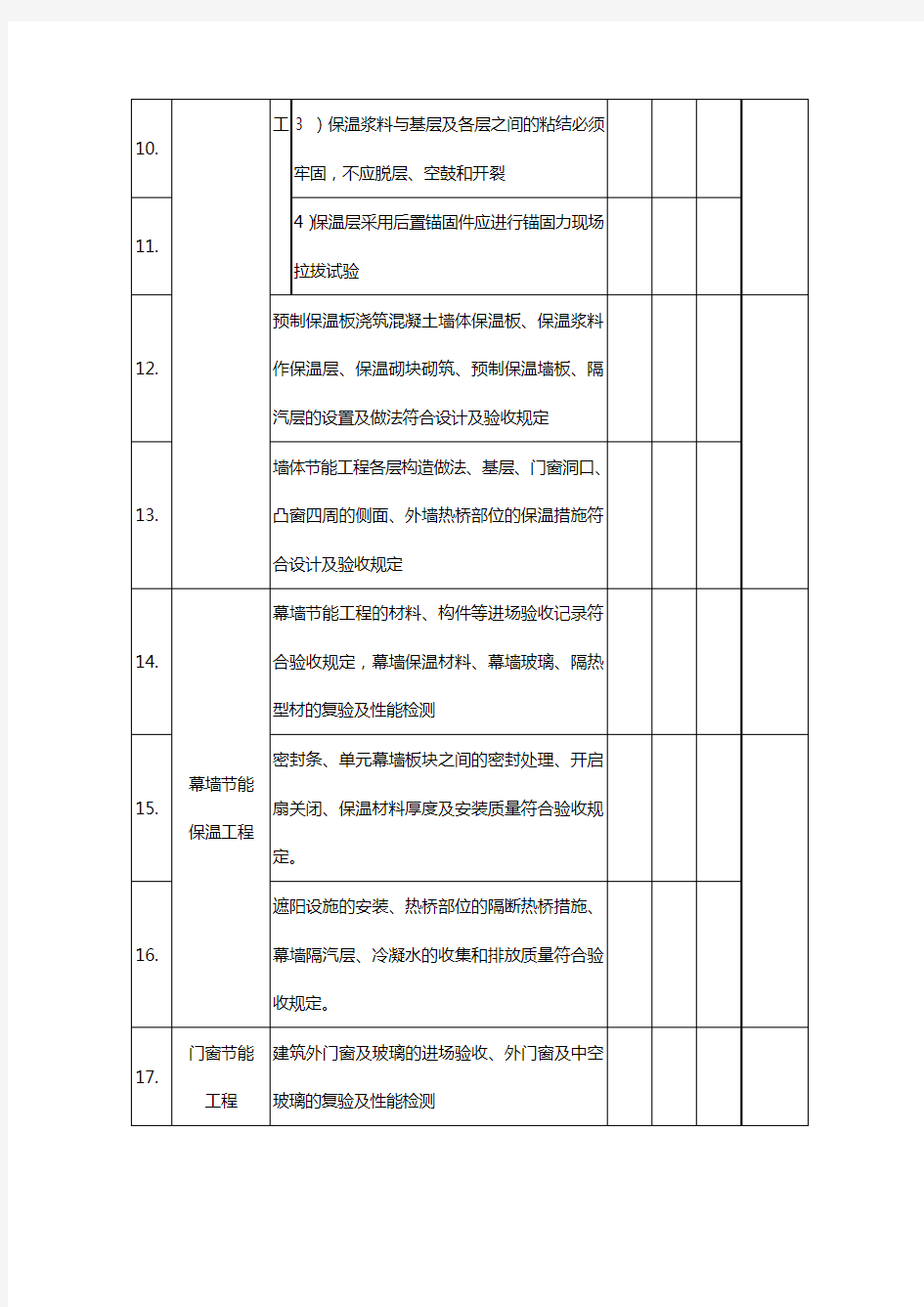 建设工程装饰施工质量检查表