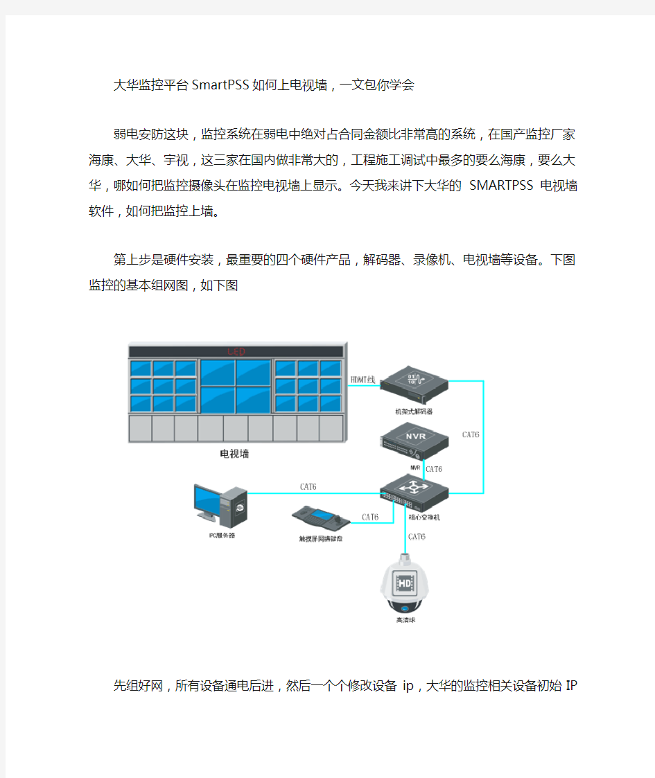 大华监控如何上电视墙20191127